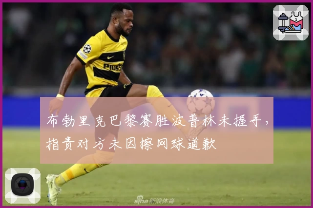 布勃里克巴黎赛胜波普林未握手，指责对方未因擦网球道歉